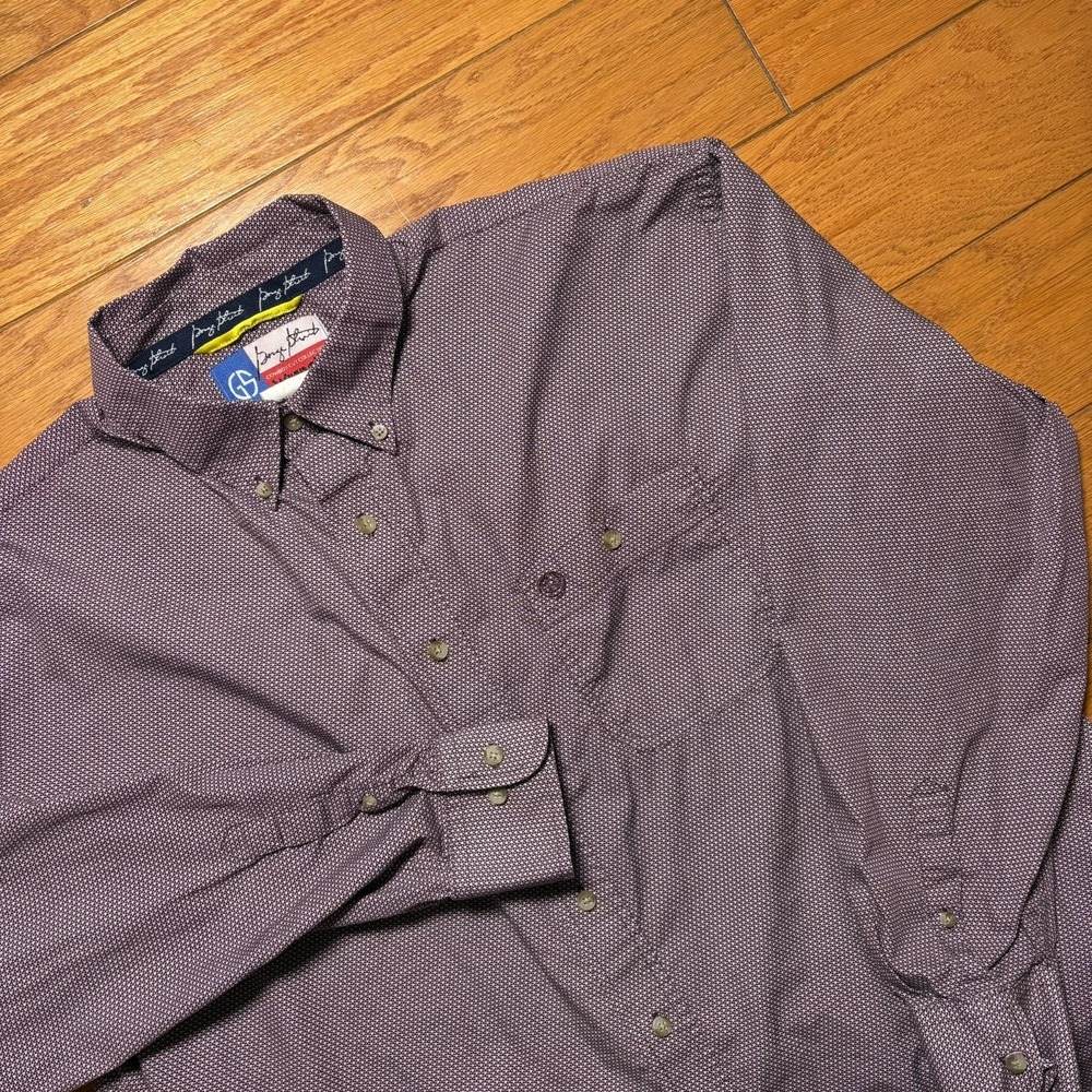George Strait Men's Xtra Large Long Sleeve Button Up Collection by Wrangler Red